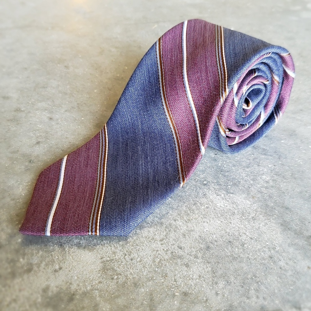 Blue and Maroon Ketch Tie